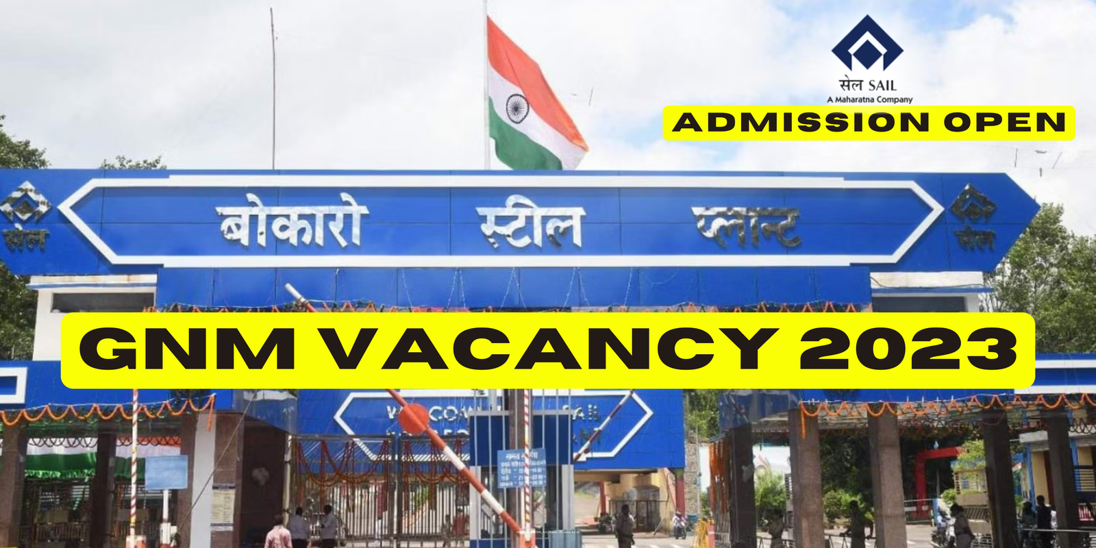 SAIL Bokaro Vacancy 2023 GNM(General Nursing and Midwifery) Admission